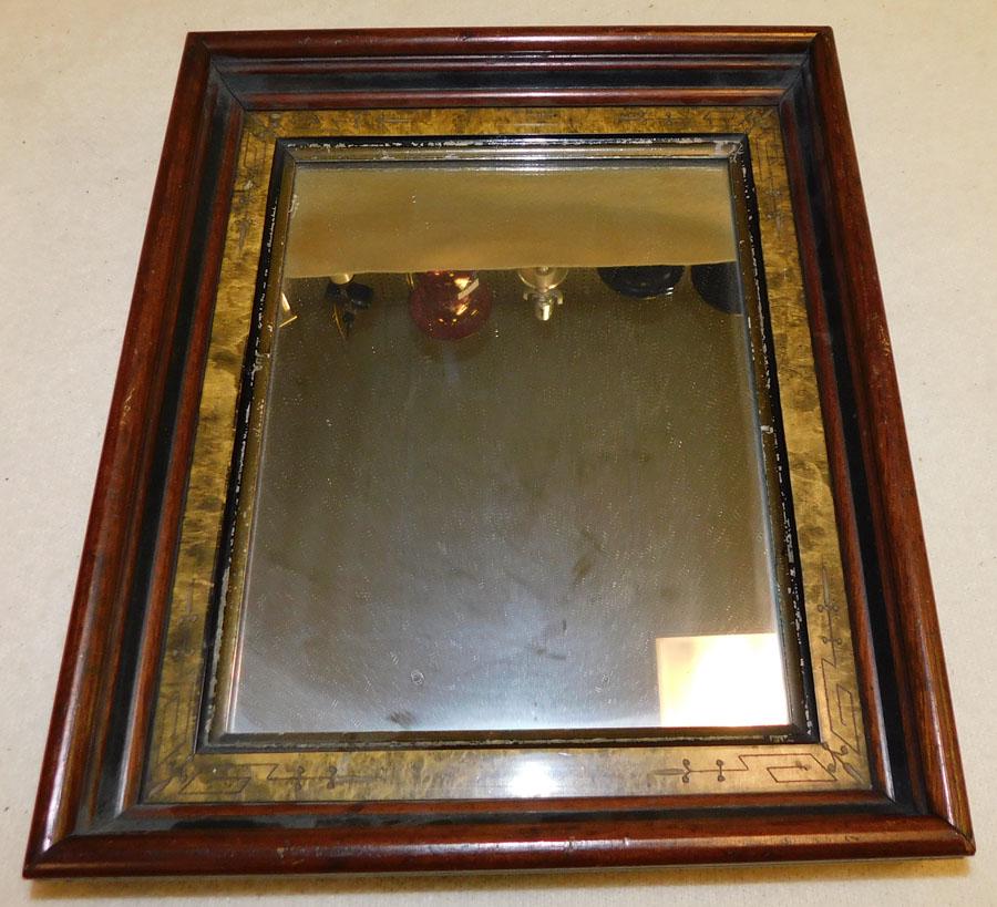 Walnut Shadow Box Framed Mirror: Walnut Shadow Box Framed Mirror.