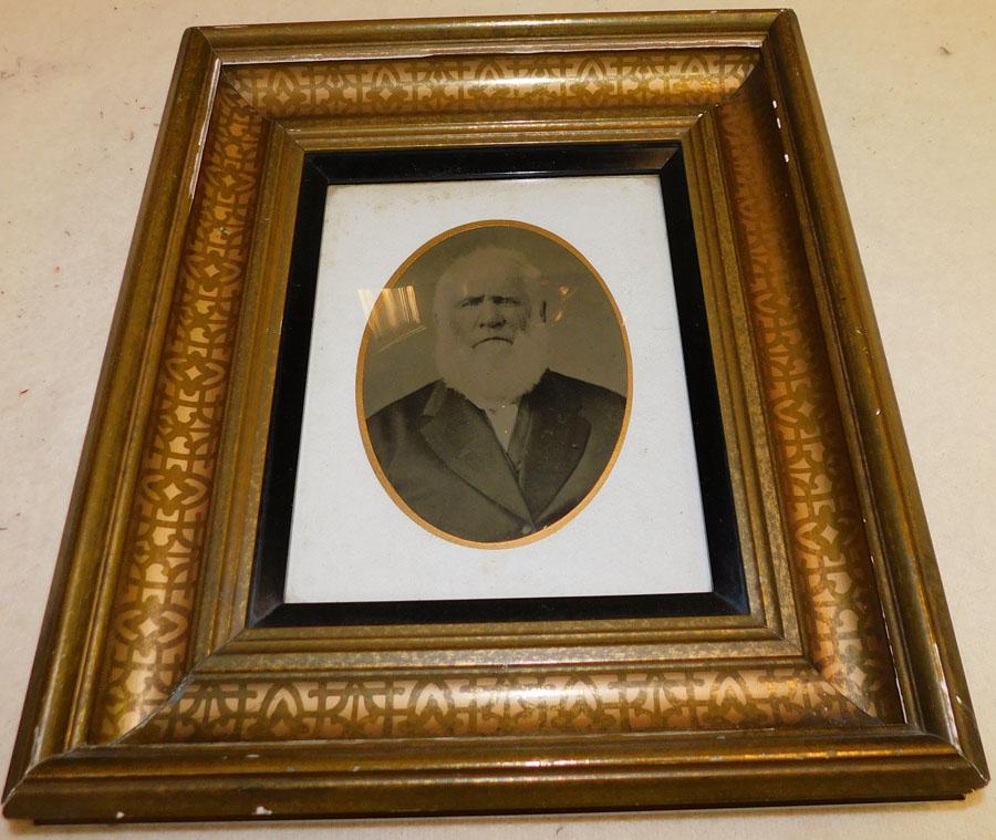 Portrait In Gilt Shadow Box Frame: Portrait In Gilt Shadow Box Frame.