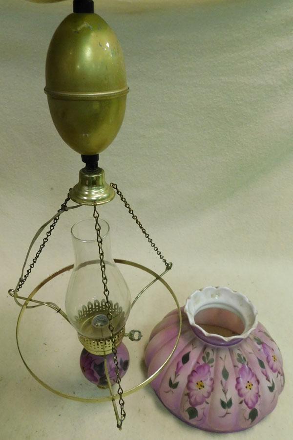 Hand Painted Glass Light Fixture: Hand Painted Glass Light Fixture.