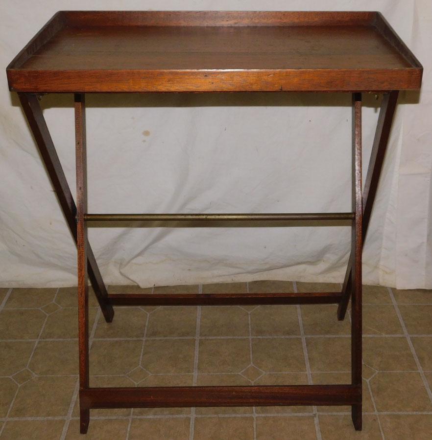 Mahogany Butlers Tray On Stand: Mahogany Butlers Tray On Stand. 30" W 17 1/2" D 35 1/2" H