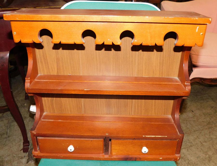 Pine Two Door Wall Rack: Pine Two Door Wall Rack. 17" X 15 1/2"