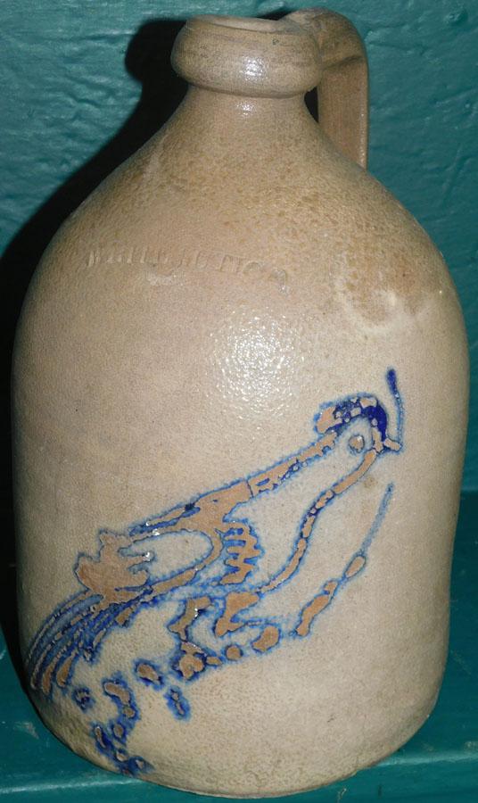 Blue Decorated Stone Ware Jug By Whites (1 of 5)