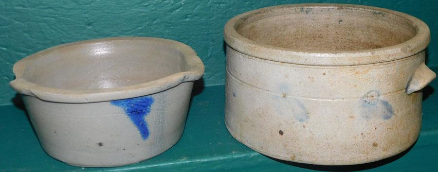 Two Stone Ware Butter Crocks (1 of 6)