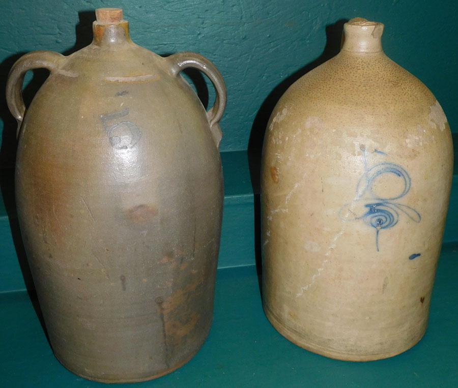 Blue Decor Stone Ware Jug & Stoneware Jug (1 of 8)