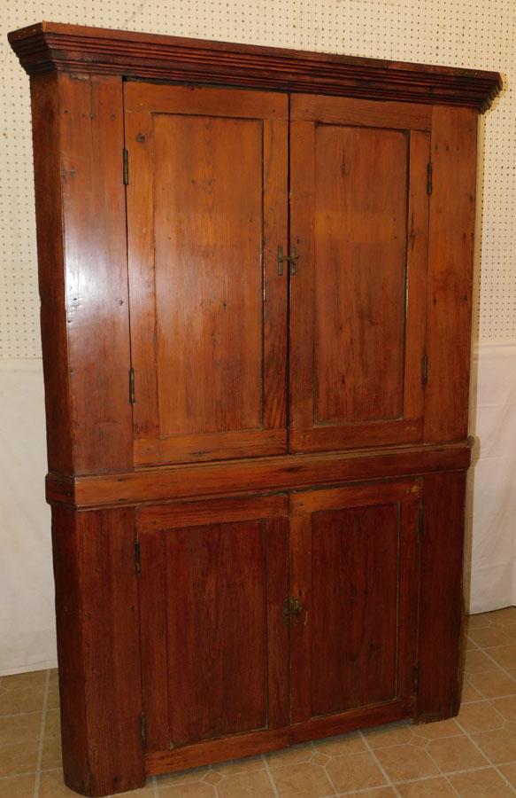 Antique Prim NC Heart Pine Corner Cupboard (1 of 10)