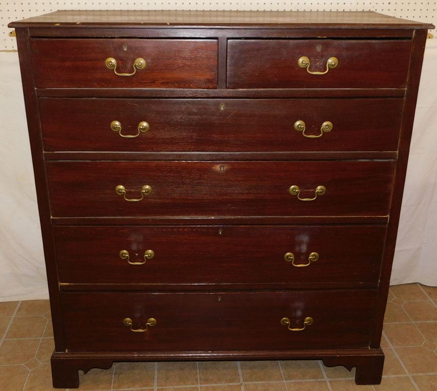 Antique Pine 2/4 Chest: Antique Pine 2/4 Chest. 45" W 20 1/2" D 48 1/4" H