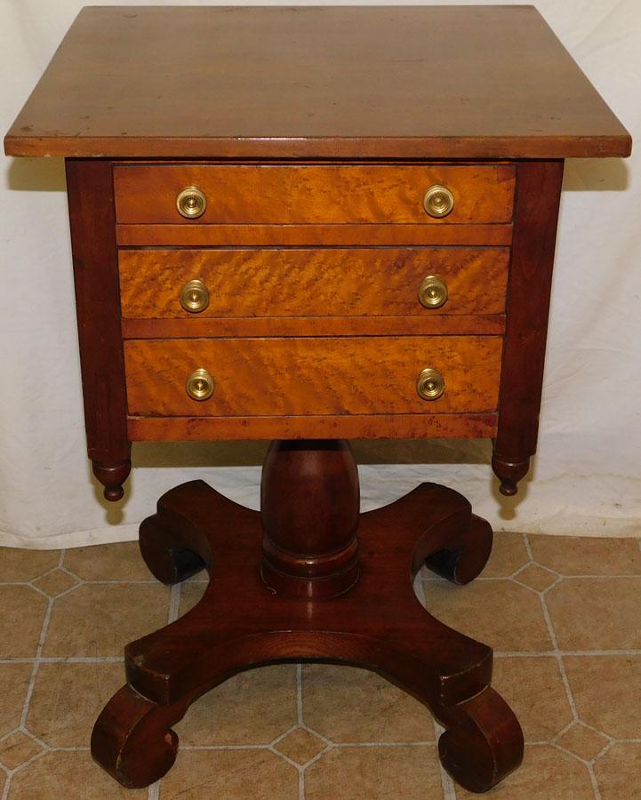 Antique Cherry & BEM 3 Dr Empire Work Stand (1 of 4)