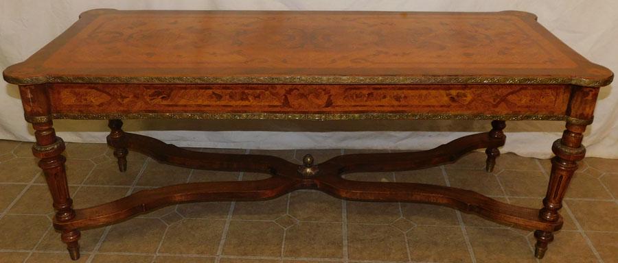 Antique French Rosewood Inlay Coffee Table (1 of 3)