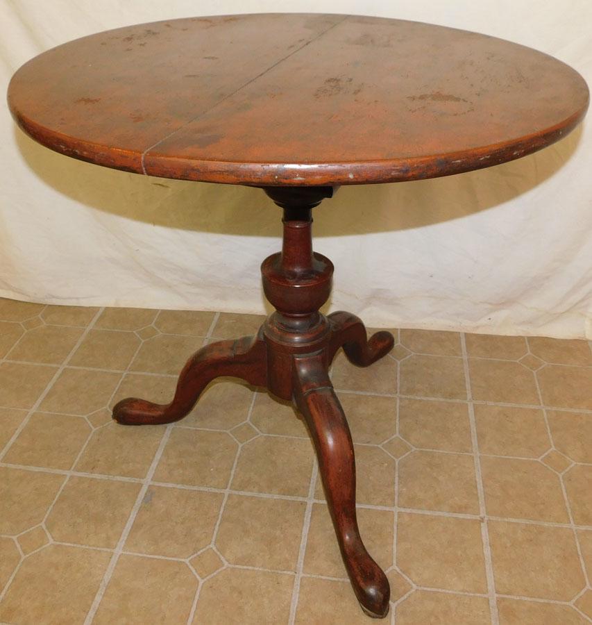 Antique Cherry Bird Cage Tilt Top Table (1 of 5)