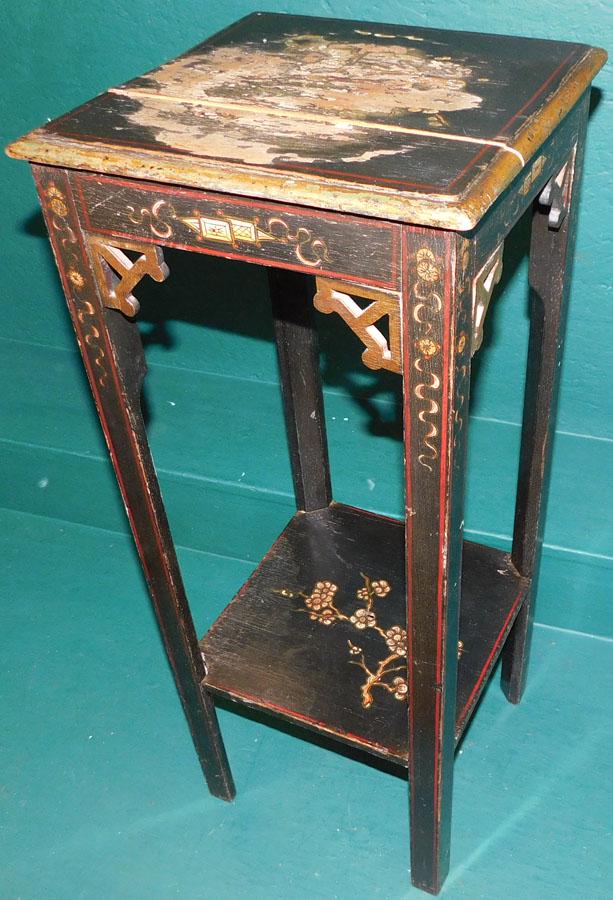 Ant Black Lacquered Paint Dec Plant Stand (1 of 4)