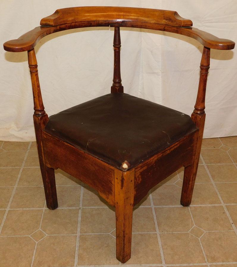 Antique Cherry Corner Chair: Antique Cherry Corner Chair. 30 1/2" H
