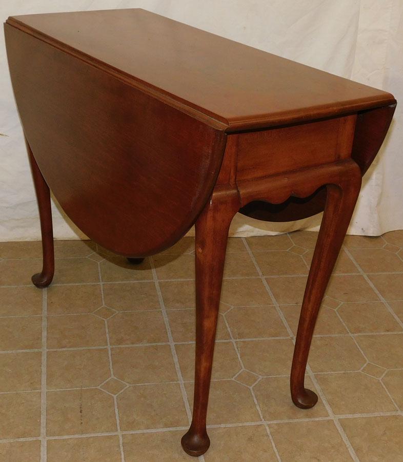 Antique Cherry Drop Leaf Queen Anne Table (1 of 3)