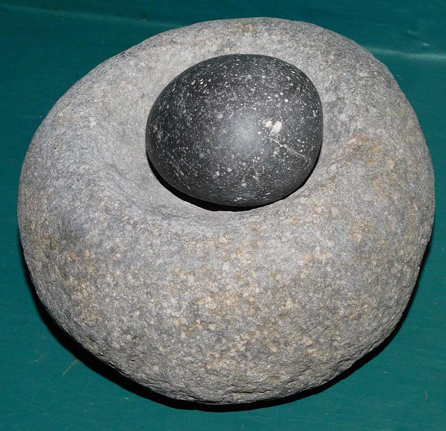 Primitive Stone Mortar & Pestle (1 of 2)