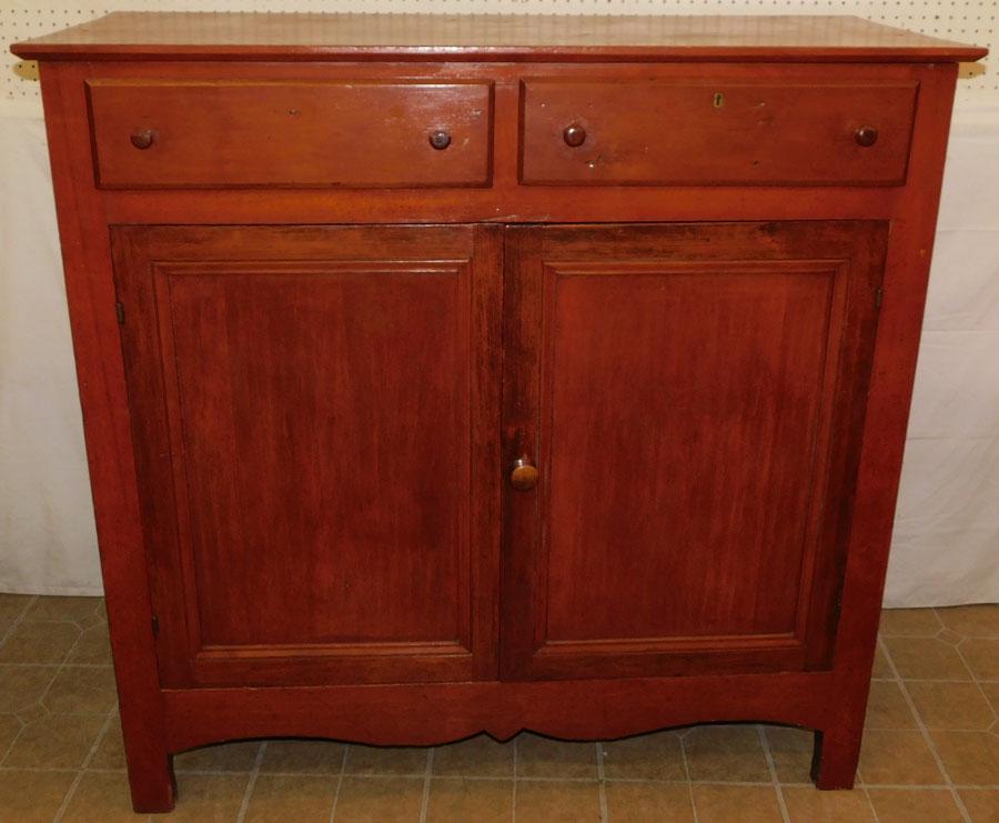 Antique Red Paint Pine Jelly Cupboard (1 of 6)