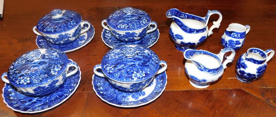 12 Pc Blue & White Spode Copeland Dinnerware (1 of 13)