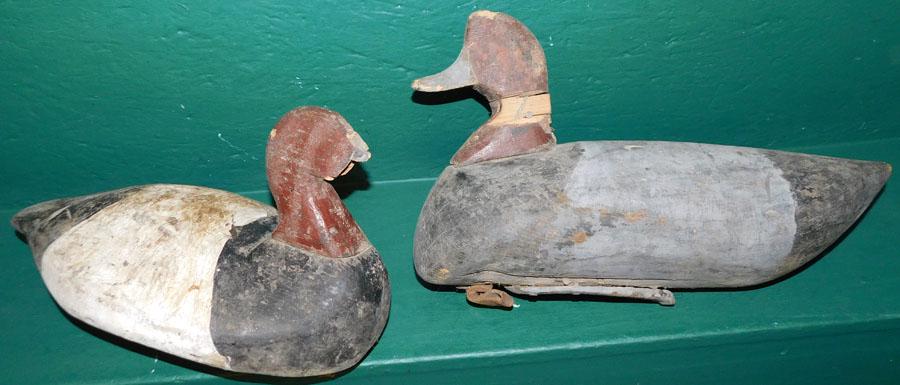 Two Antique Carved Wood NC Decoys (1 of 2)
