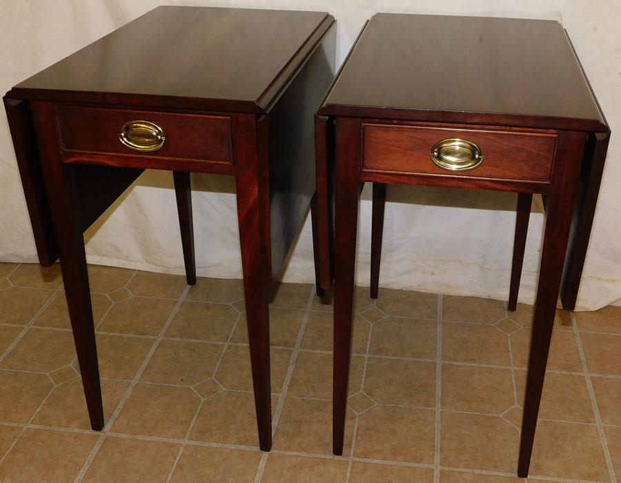 Pair Mahogany Pembroke Tables By Craftique (1 of 5)