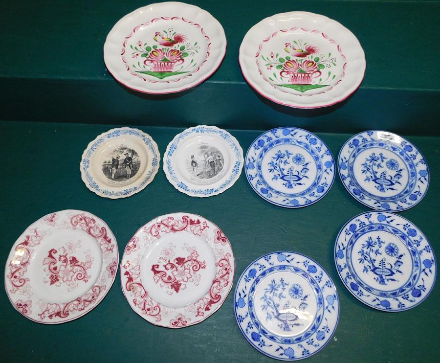 (10) 19th C English & French Transfer Plates (1 of 11)