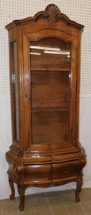 Walnut Bombay French Cabinet: Walnut Bombay French Cabinet. 30" W 12" D 73" H