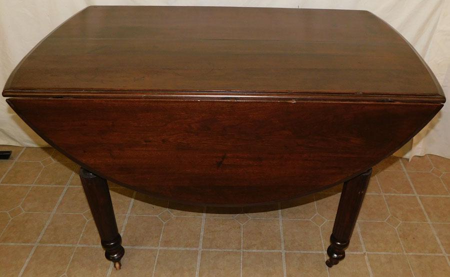 Antique Walnut Drop Leaf Dining Table (1 of 7)