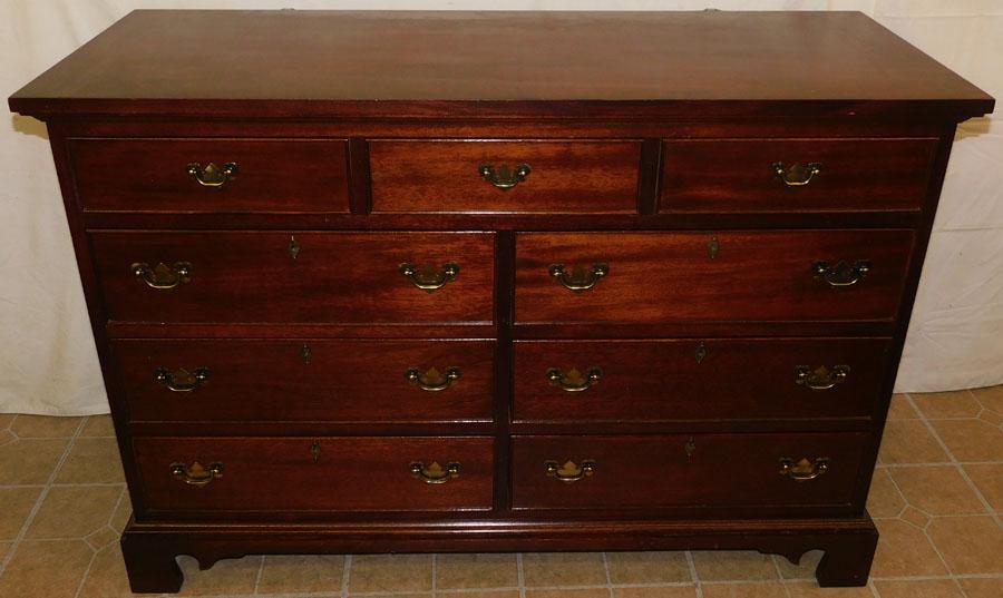 Mahogany 9 Drawer Dresser By Craftique (1 of 7)