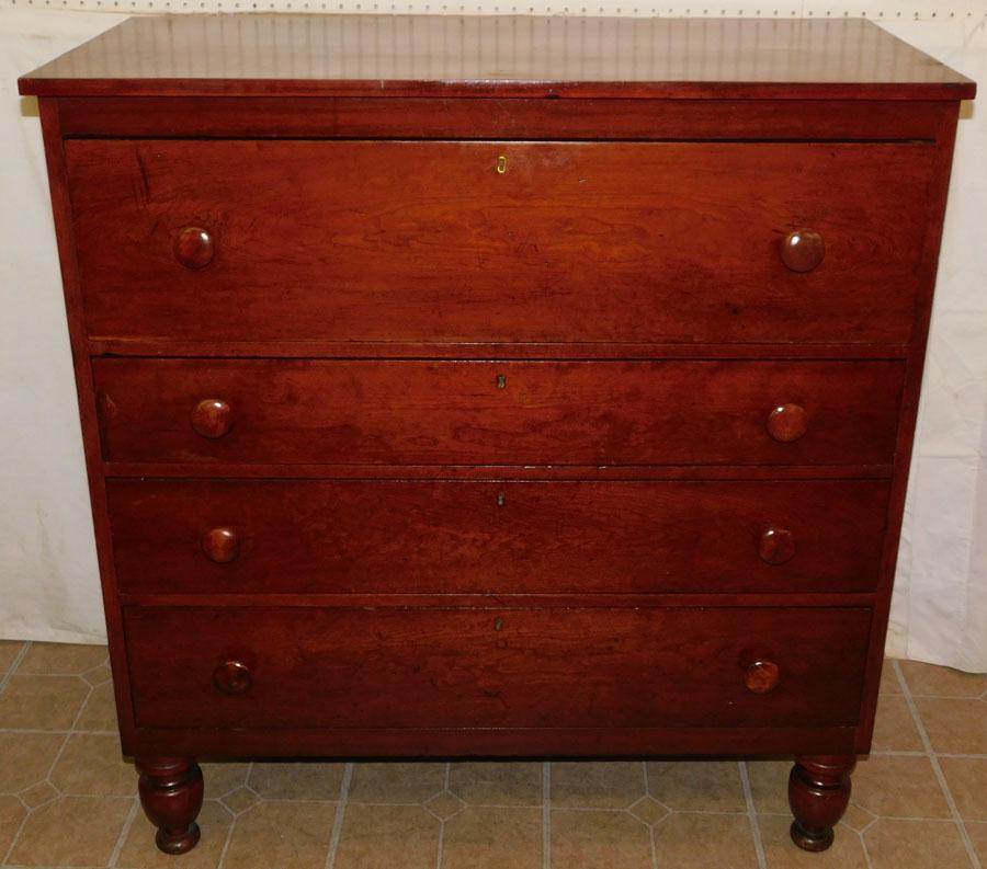 19th C 4 Drawer Cherry Chest (1 of 5)