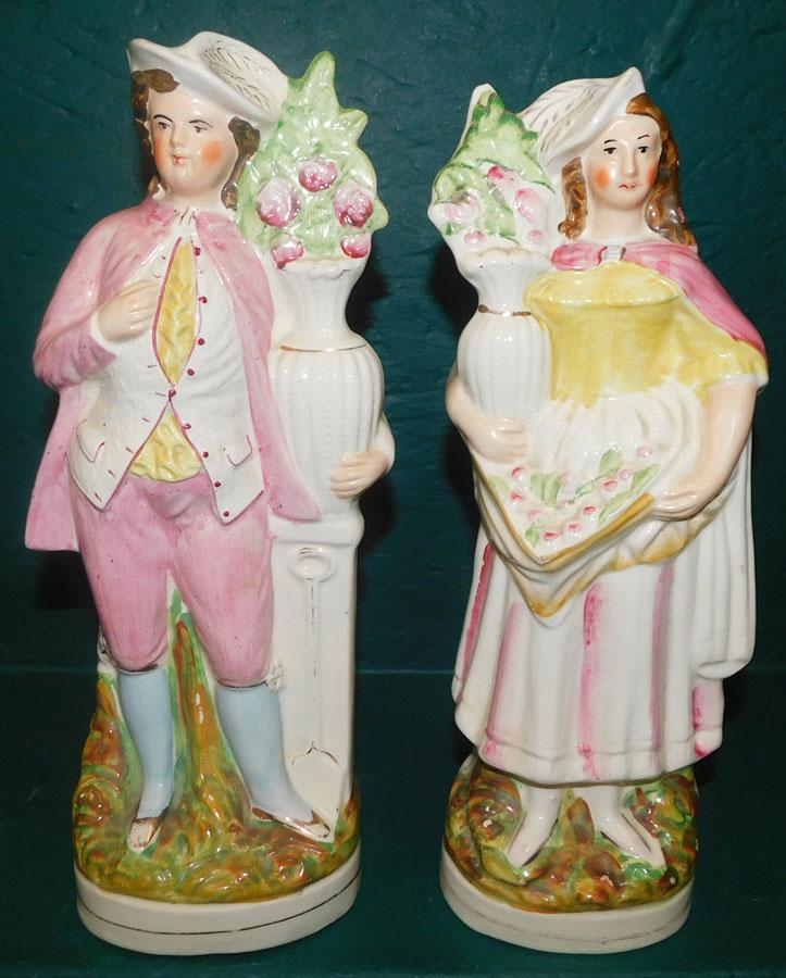 Pair Staffordshire Figures (1 of 3)