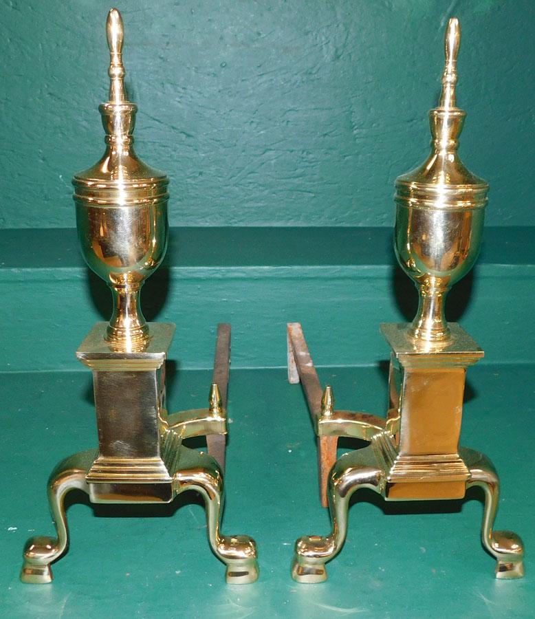 Pair Brass Andirons (1 of 2)