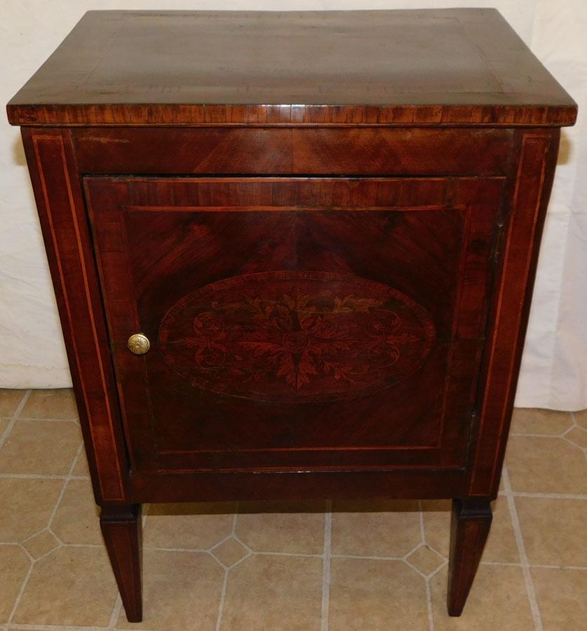 19th C French Rosewood Inlay Cabinet (1 of 6)