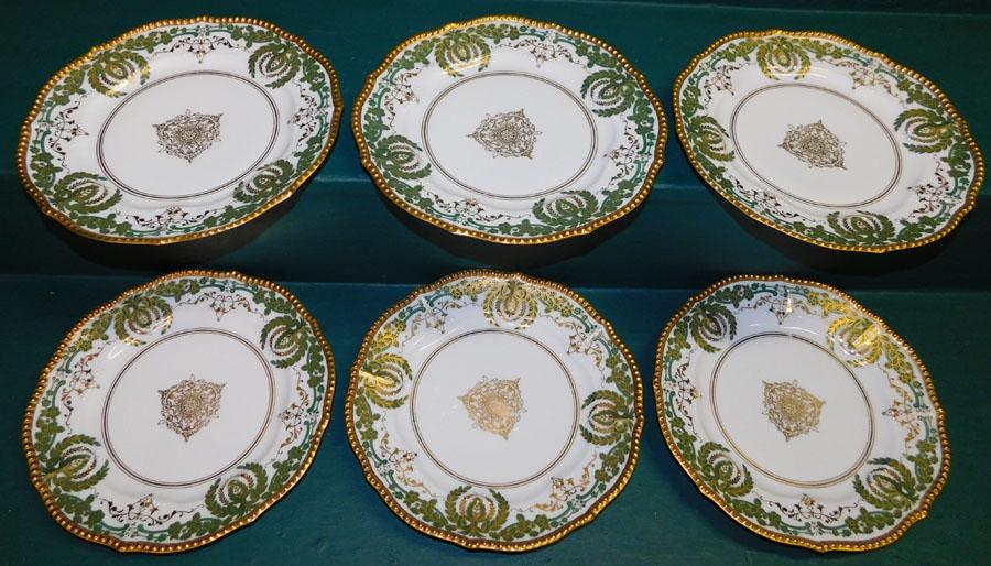 Set 6 Limoges Hand Painted Service Plates (1 of 5)