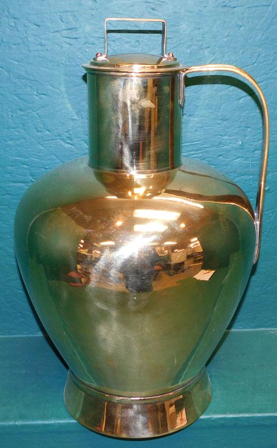 Brass Wine Jug: Brass Wine Jug. 21" H