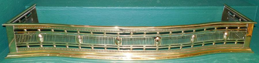 Antique Open Work Brass Fireplace Fender (1 of 3)