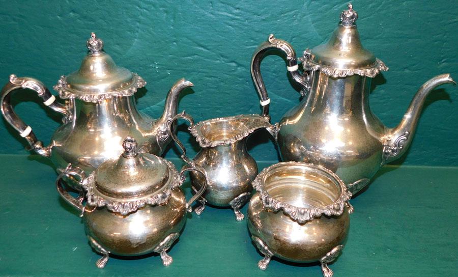 5 Pc Gorham Sterling Tea Set 74.71 Toz (1 of 5)