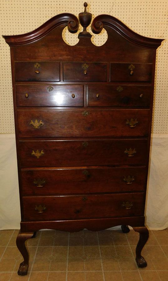 19th C American Walnut 3/2/4 Dr Chest On Stand (1 of 10)