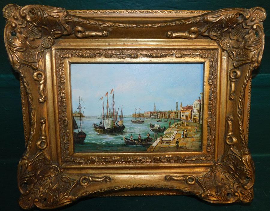 Oil on board Venetian Scene (1 of 4)