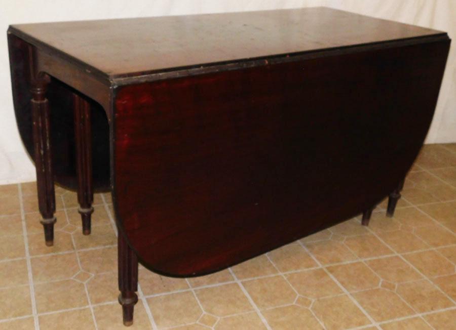 19th C Mahogany Drop Leaf Dining Table (1 of 4)