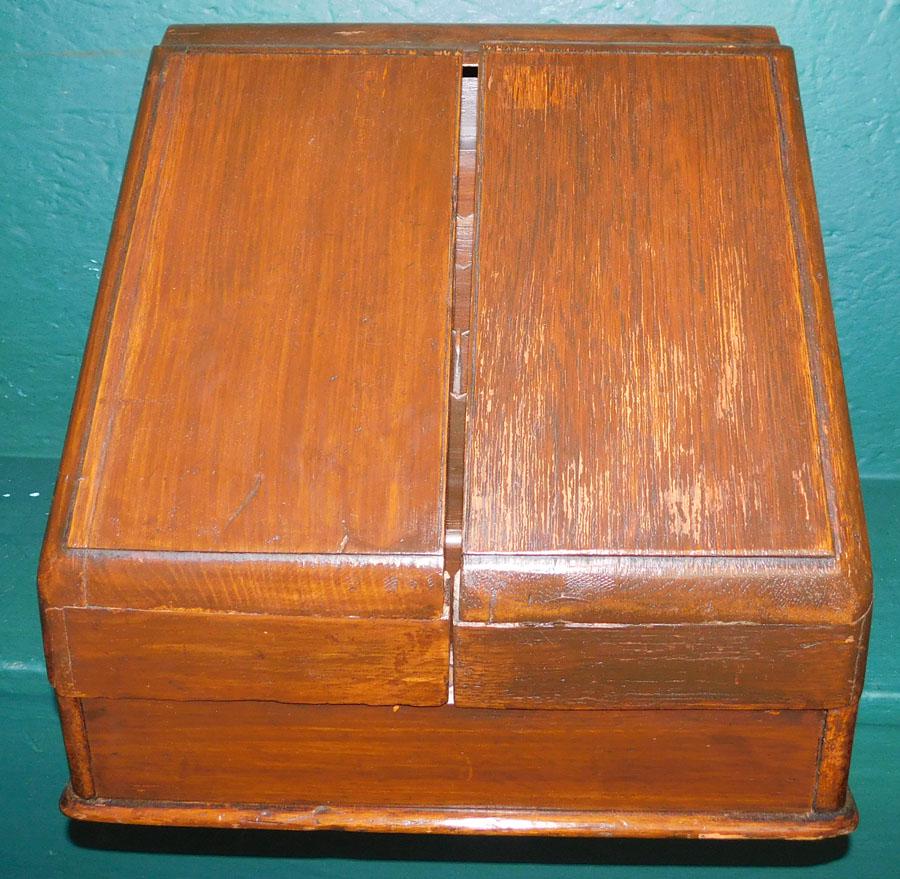 19th C English Oak Letter Box (1 of 3)