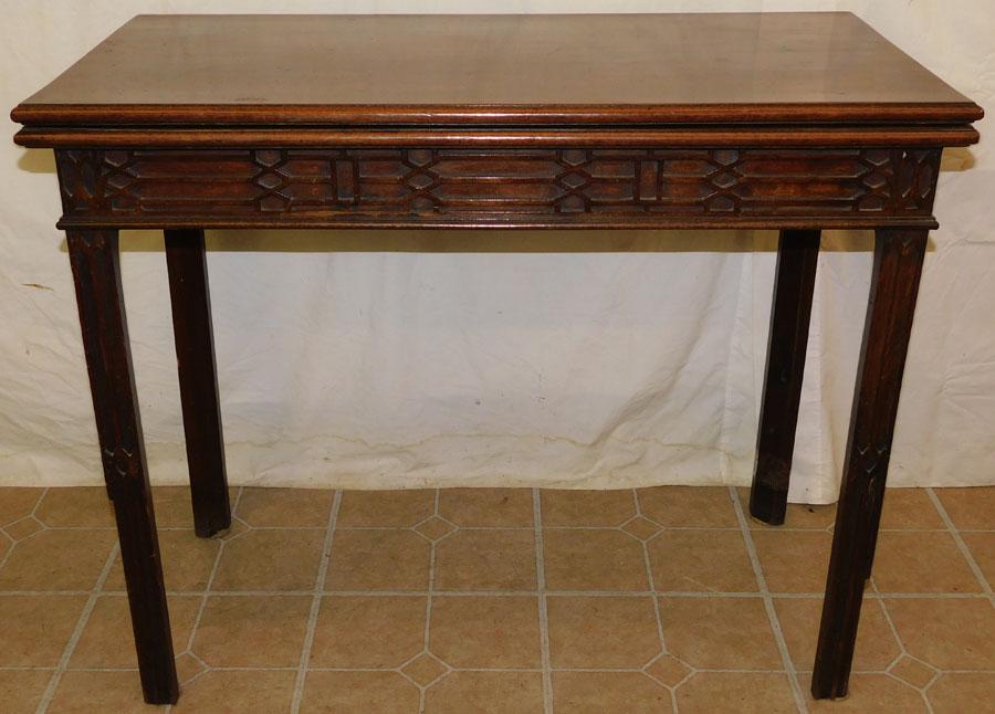 19th C Mahogany Fold Over Game Table (1 of 6)