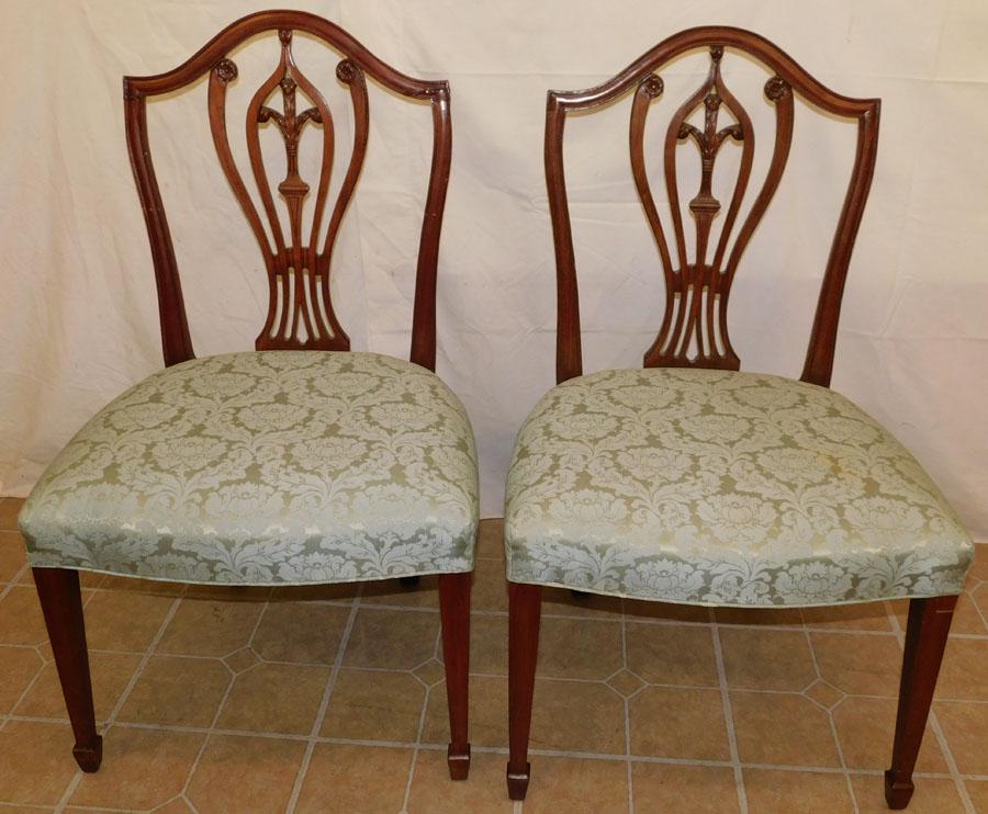 Pair Antique Mahogany Side Chairs (1 of 5)