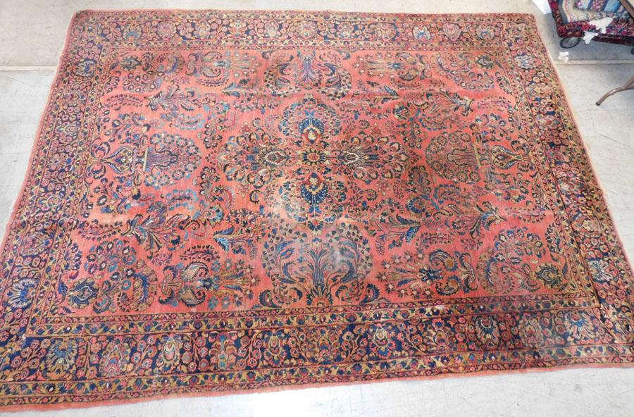 12' 2" X 9' 0" Antique Sarouk Rug (Has Little Wear) (1 of 6)