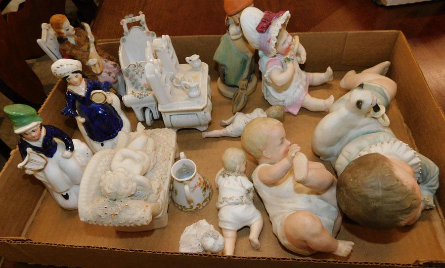Lot of Porcelain Piano Babies & Figurines: Lot of Porcelain Piano Babies & Figurines.