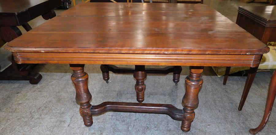 Antique Cherry Victorian Dining Table: Antique Cherry Victorian Dining Table . 48" Dia. 29 1/4" H