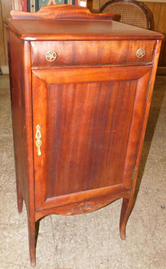 Antique Mahogany Music Cabinet: Antique Mahogany Music Cabinet . 19 1/4" W 15" D 40 1/2" H