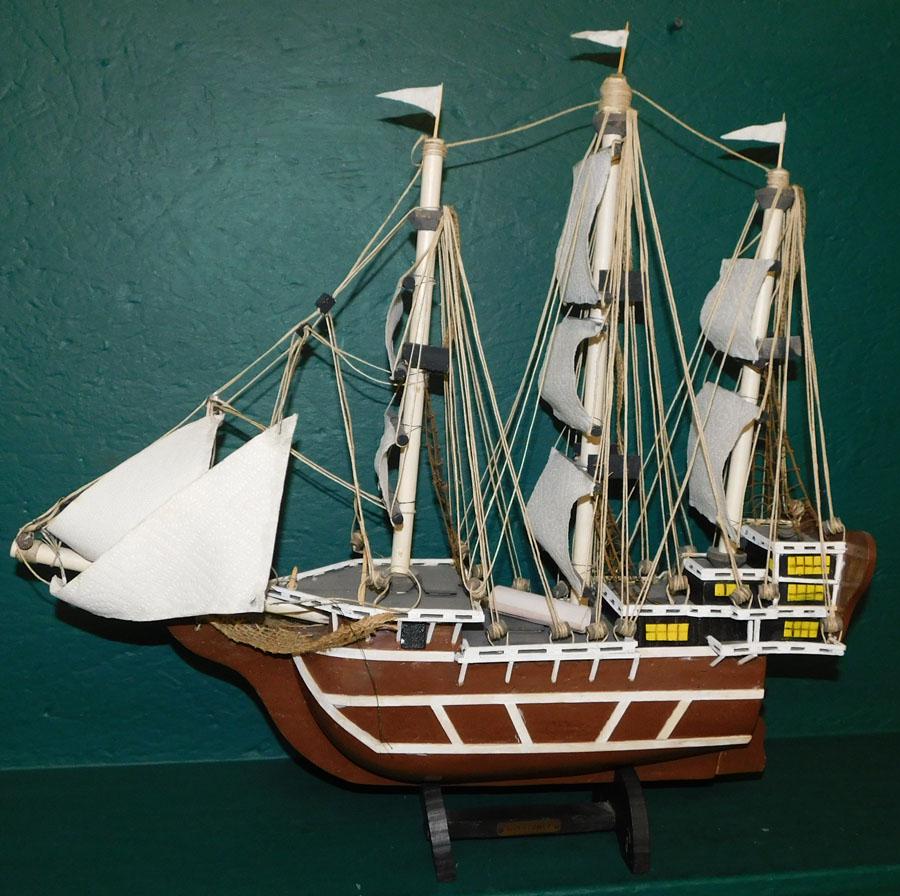 Wooden Ship Model of The Mayflower: Wooden Ship Model of The Mayflower. 23" W 23 1/2" H