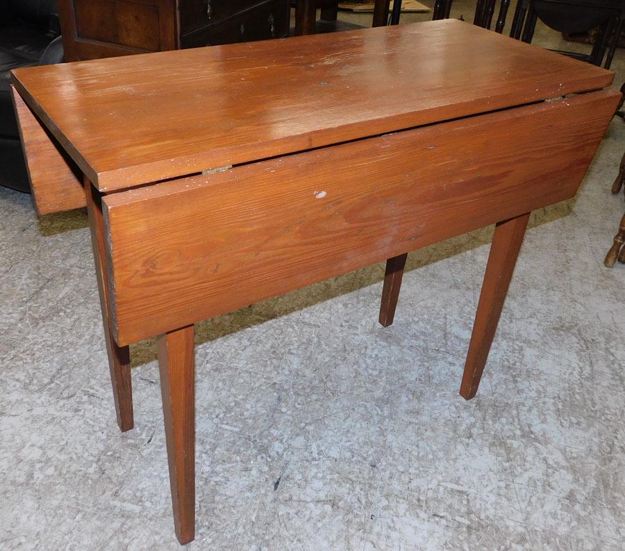 Antique Pine Dropside Table: Antique Pine Dropside Table . 35 3/4" W 17 1/2" D 30" H