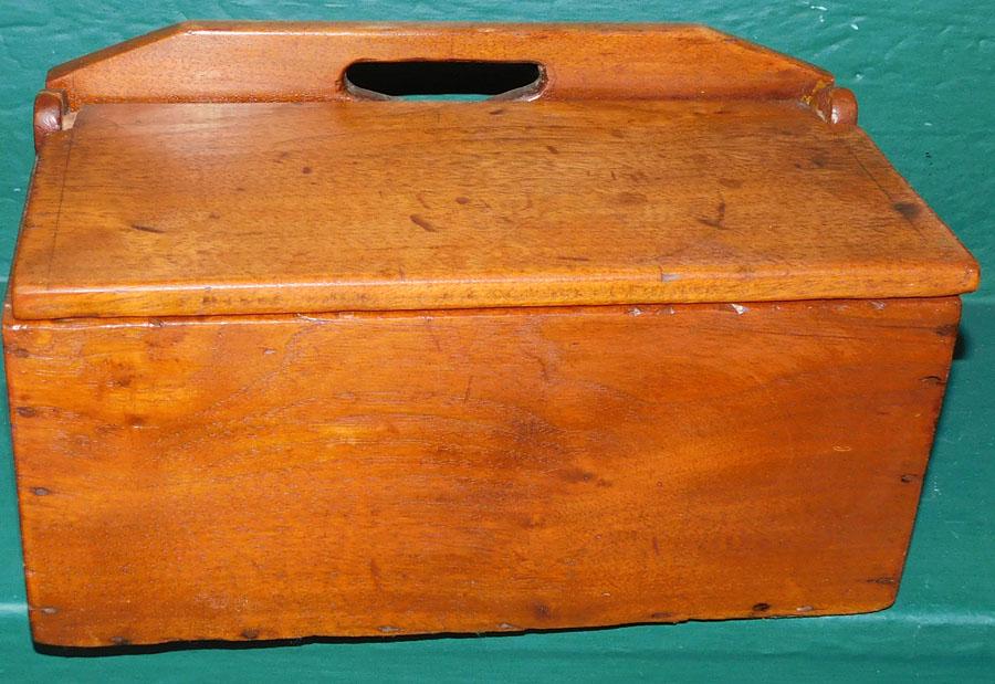19th C Walnut Candle Box (1 of 3)