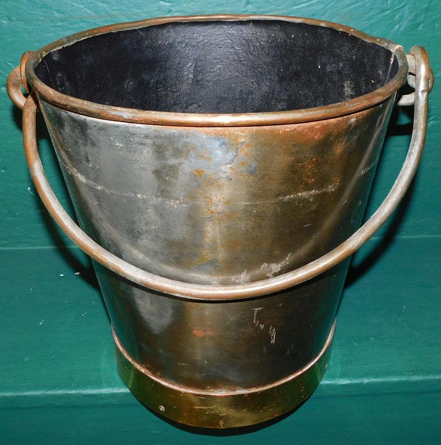 Antique Metal & Brass Coal Bucket (1 of 3)