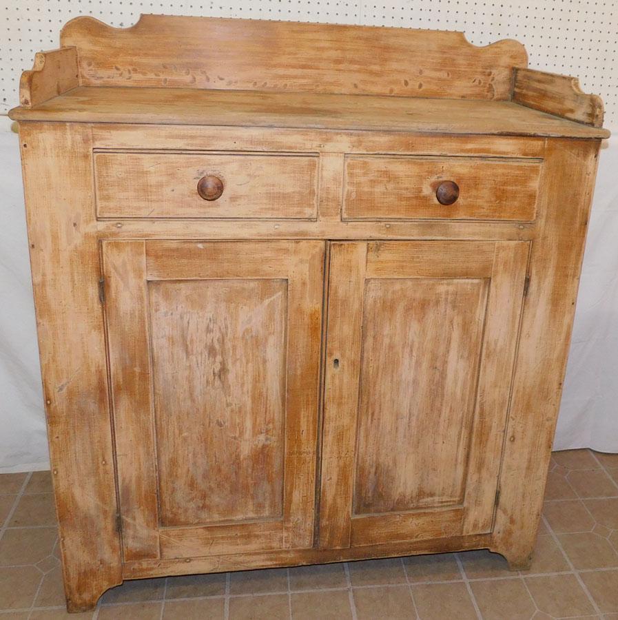 19th C Pine 2 Door Jelly Cupboard (1 of 6)