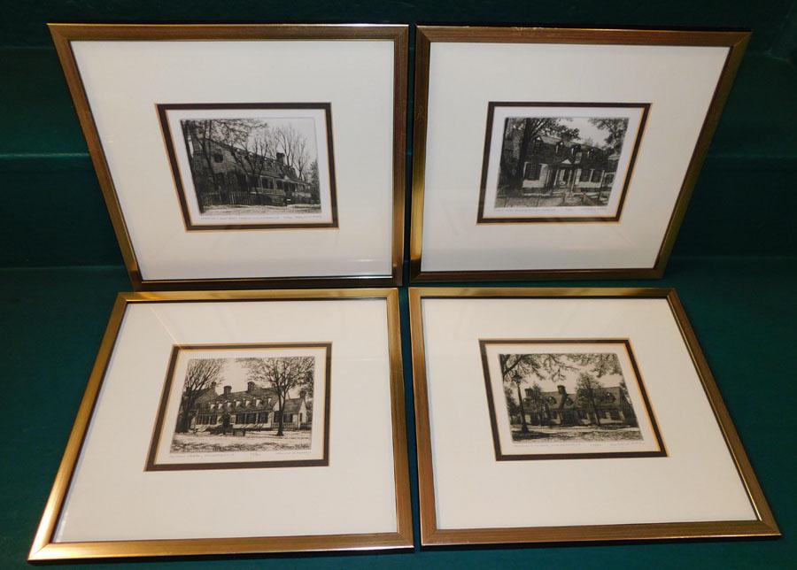 Lot 4 Pencil Signed & Numbered Block Prints (1 of 10)