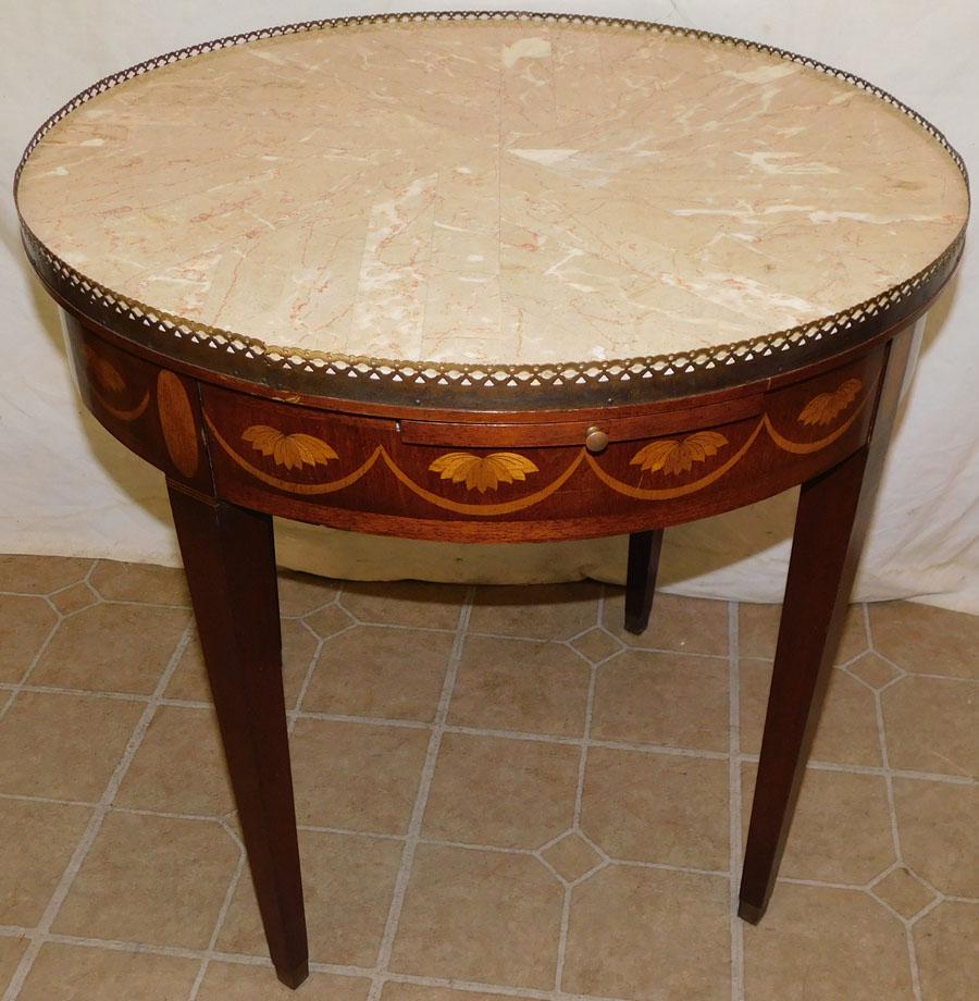 Fr Rosewood Inlay MT Brass Gallery Table (1 of 5)